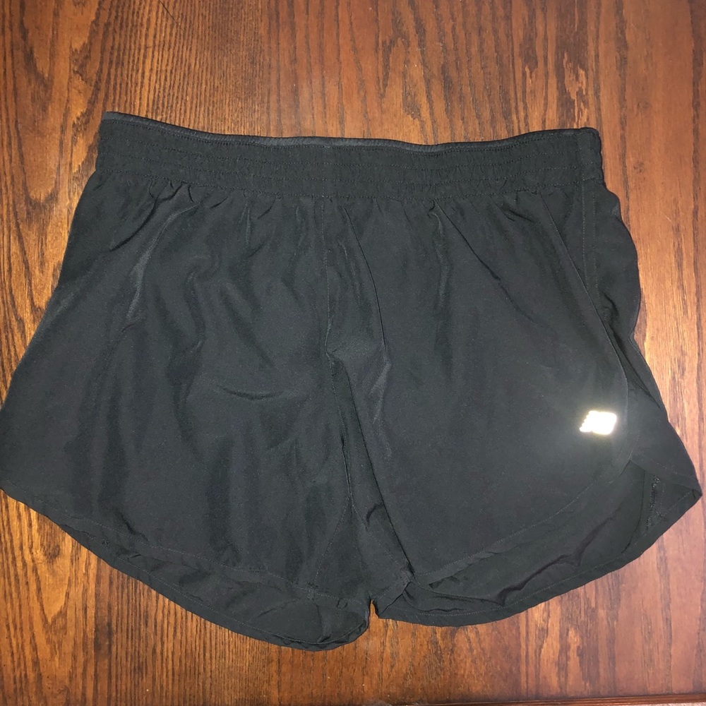 Size large black new balance running shorts